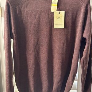Tommy Bahama Men's Rich Brown Crewneck Sweater medium NWT silk